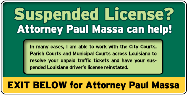 Iberville, Louisiana License Restoration Lawyer Paul Massa